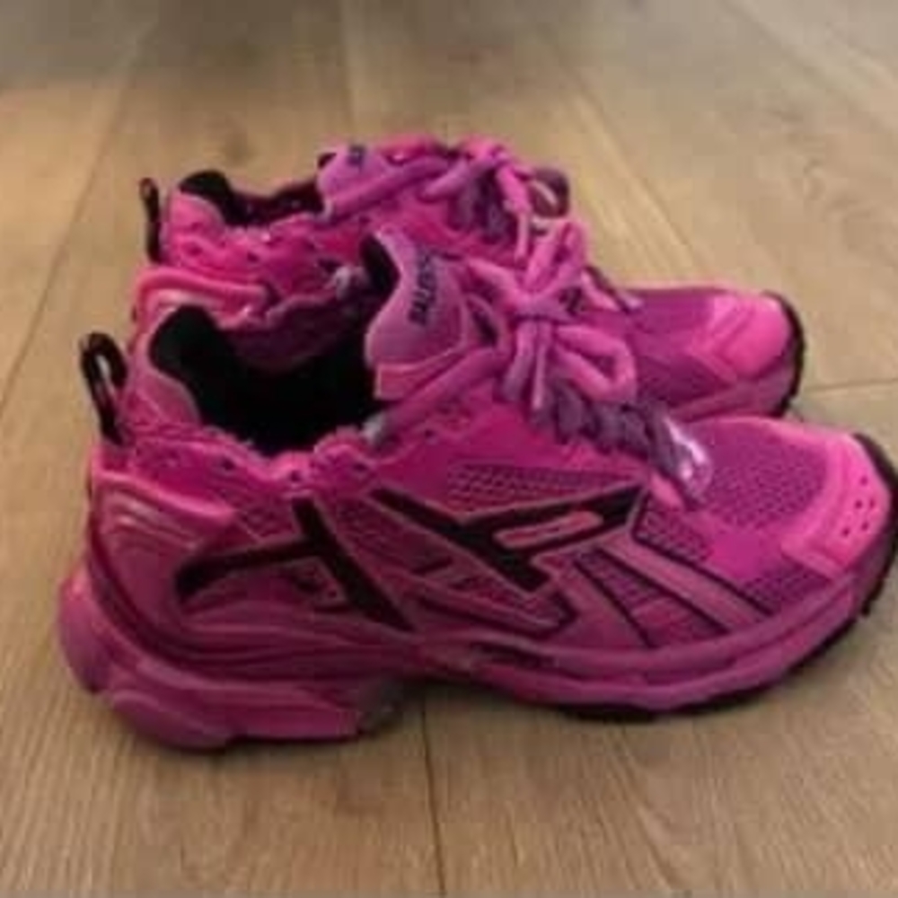 Balenciaga Pink Athletic Shoes Mesh Upper Supportive Midsole